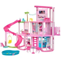 Barbie-Maison de Reve-Maison de poupée 3 niveaux, piscine et toboggan HMX10(m-1)