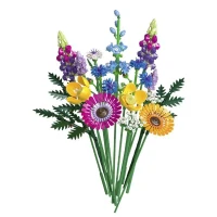 LEGO Icons 10313 Bouquet de Fleurs Sauvages, Plantes Artificielles avec Coquelicots, pour Adultes(m-2)