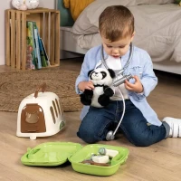 Smoby - Mallette vétérinaire - 1 peluche panda et de nombreux accessoires - Produit 2 en 1 : Cage de transport(m-4)