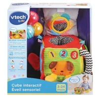 Jouet d'éveil sensoriel VTECH BABY - Cube interactif tout doux en tissu - Mixte - Des 3 mois(m-3)