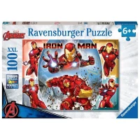 Puzzle 100 pieces XXL, Le puissant Iron Man / Marvel Avengers, 00013377, A partir de 6 ans, Ravensburger, MARVEL HEROS(m-1)