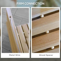 Outsunny Rolka Chodnikowa Ścieżka Ogrodowa, odporna na warunki atmosferyczne, drewno świerkowe, 120 x 47 x 1 cm, Natur(m-6)