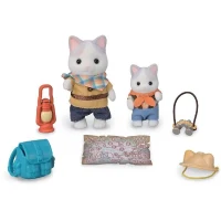 Figurines Articulées - SYLVANIAN FAMILIES - Fils et Bébé Chat Latté - Aventure en Foret Secrete(m-1)