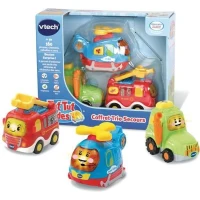 Coffret Trio Secours - VTECH - Tut Tut Bolides - Camion de pompiers, tracteur et hélico - 1 a 5 ans(m-1)