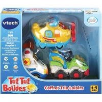 VTECH - Tut Tut Bolides - Coffret Trio Loisirs (Avion + Formule 1 + Bus) - Multicolore - Mixte - 12 mois+(m-2)