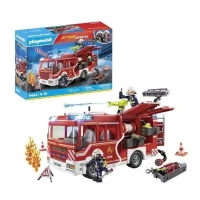 PLAYMOBIL 9464 Fourgon d'intervention des pompiers jaune avec canon a eau fonctionnel - City Action(m-4)