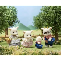 Figurines miniatures - SYLVANIAN FAMILIES - La famille Chevre - 4 personnages articulés et habillés avec soin(m-3)