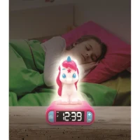 Réveil veilleuse digital LEXIBOOK - Licorne - 3D lumineux et sonore - Blanc et rose - Enfant(m-4)