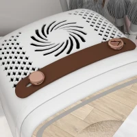 HOMCOM Mini-frigider pentru produse cosmetice, băuturi și gustări, portabil, cu oglindă iluminată, funcționare silențioasă, 6L, alb(m-4)