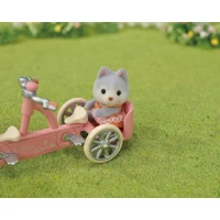 Figurines miniatures - SYLVANIAN FAMILIES - 5637 - Les freres et soeurs husky et leur tandem(m-6)