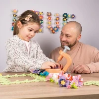 Smoby - Loisirs créatif - Set de création fleurs objets décoratifs - 200 accessoires - Fabriqué en France(m-4)