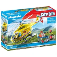 PLAYMOBIL 71203 Hélicoptere de secours, Figurine, City Action Les Secouristes(m-1)