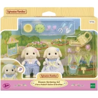 Poupée - SYLVANIAN FAMILIES - Le frere et la soeur Lapin Bélier - Jardinage - Articulés - Multicolore(m-2)