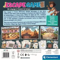 Clementoni - Escape Game voyage dans le temps - 3 aventures - Dés 8 ans(m-3)