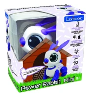 Power Rabbit Mini - Robot lapin avec effets lumineux et sonores, contrôle par claquement de main, répétition(m-3)