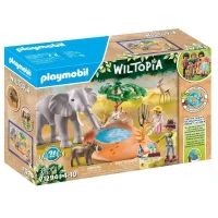 PLAYMOBIL 71294 Explorateurs avec animaux de la savane, Wiltopia, Avec 1 éléphant et des animaux, Des 4 ans(m-1)