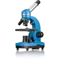 Microscope étudiant BIOLUX SEL - BRESSER JUNIOR - grossissement 40x-1600x - kit d'expérimentation - bleu(m-4)