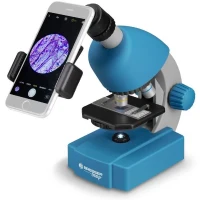 Microscope 40x-640x - BRESSER JUNIOR - Éclairage LED - kit d'expérimentation - bleu(m-2)