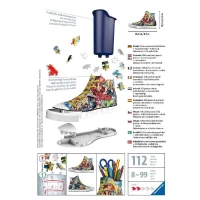 Puzzle 3D Sneaker Avengers - Ravensburger - Pot a crayons 108 pieces - Des 8 ans(m-3)