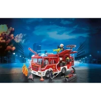 PLAYMOBIL 9464 Fourgon d'intervention des pompiers jaune avec canon a eau fonctionnel - City Action(m-2)