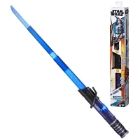 Sabre laser électronique Mandalorien Sabre noir, Star Wars Lightsaber Forge Kyber Core, jouets enfant, des 4 ans(m-1)