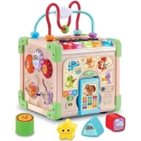 Jouet interactif VTECH CUBE NATURE - Bois certifié FSC - Animaux musicaux - 9-36 mois(m-1)