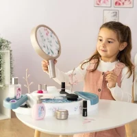 Smoby - My beauty studio - Coiffeuse sur table avec miroir inclinable et amovible - 15 accessoires factices  - Fabrication française(m-3)