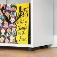 HOMCOM 8-Tier Freestanding Bookcase w/ Melamine Surface Anti-Tipping Foot Pads Home Display Storage Grid Stand Bedroom Living Room Furniture Modern Style - White(m-10)