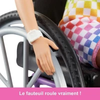 Barbie-Poupée avec fauteuil roulant-Barbie Fashionistas HJT13(m-6)