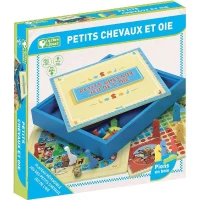 L'arbre a jouer - 66310 - jeux des petits chevaux et oie - coffret en bois(m-2)