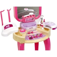 Jouet de beauté - KLEIN - Centre de beauté Barbie Happy Vibes - Complet avec de nombreux accessoires et lumiere.(m-6)