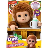 Mon Bébé Singe - MOOSE TOYS - LITTLE LIVE PETS - Singe interactif avec accessoires(m-1)