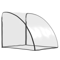 HOMCOM Husă de ploaie pentru remorci de bicicletă pentru copii, cu fereastră, 76 x 61 x 61 cm, transparent(m-1)