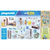 PLAYMOBIL 71611 Salle de bains avec douche et baignoire, My Life, Maison d'architecte, 55 pieces, Des 4 ans(m-5)