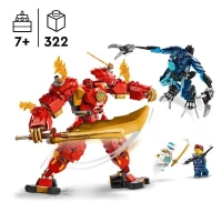 LEGO 71808 NINJAGO Le Robot Élémentaire du Feu de Kai, Jouet Ninja avec Figurine Personnalisable Plus Minifigurines Kai et Zane(m-2)