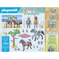 PLAYMOBIL 71470 Amélia et Ben avec chevaux - Horses of Waterfall - 2 personnages et 2 chevaux - Des 4 ans(m-5)