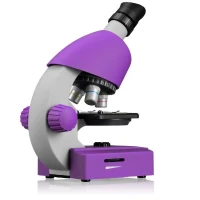 Microscope 40x-640x - BRESSER JUNIOR - Éclairage LED - kit d'expérimentation - violet(m-3)