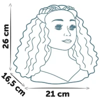 Smoby - Tete a coiffer cheveux afro - Facile a coiffer - 23 accessoires réalistes - Levres thermosensibles - Trappe de rangement(m-5)