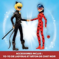 Pack de 2 Poupées mannequin 26 cm Miraculous Ladybug - Revivez les aventures de Ladybug et Chat Noir(m-4)