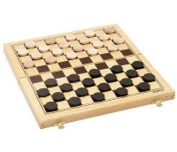 Jeu de Dames en Bois - Jeujura - 8131 - Coffret Pliant - 30x30x2cm - Fabrication Française(m-2)