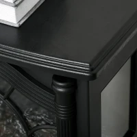 HOMCOM Șemineu Electric 1000W/2000W cu Temperatură Reglabilă Protecție la Supraincălzire 55x31x58 cm Negru(m-4)