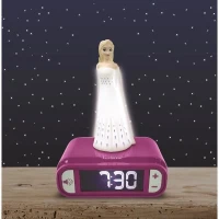 Réveil veilleuse digital LEXIBOOK - La Reine Des Neiges 2 - 3D lumineux et sonore - Blanc et violet - Enfant(m-3)