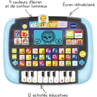 Tablette éducative VTECH P'tit Genius Magic Light pour enfants de 2 ans et plus - Noir/Bleu - Mixte(m-4)