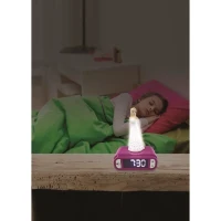 Réveil veilleuse digital LEXIBOOK - La Reine Des Neiges 2 - 3D lumineux et sonore - Blanc et violet - Enfant(m-4)