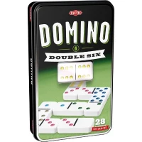 Jeu de dominos TACTIC Double 6 en boîte métal - Garçon et Fille - A partir de 5 ans(m-1)