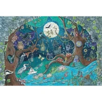 Puzzle en bois Foret fantastique 500 pieces robustes et naturelles dont 40 figurines en bois (whimsies), Qualité premium - Pour enfa(m-2)
