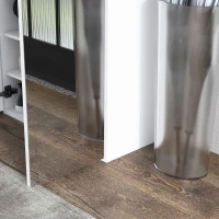HOMCOM Dulap pentru pantofi cu oglindă pentru 18 perechi, 5 rafturi reglabile, pentru hol 60x32x95 cm Alb(m-5)