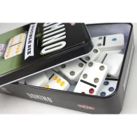 Jeu de dominos TACTIC Double 6 en boîte métal - Garçon et Fille - A partir de 5 ans(m-2)