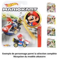 Hot Wheels - Véhicule Mario Kart (modele aléatoire) - Petite Voiture  - 3 ans et + GBG25(m-4)