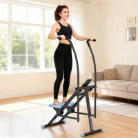 SPORTNOW Stair Stepper for Home Gym Exercise, Vertical Climber Machine with LCD Monitor & Adjustable Pedals for Workout(m-8)